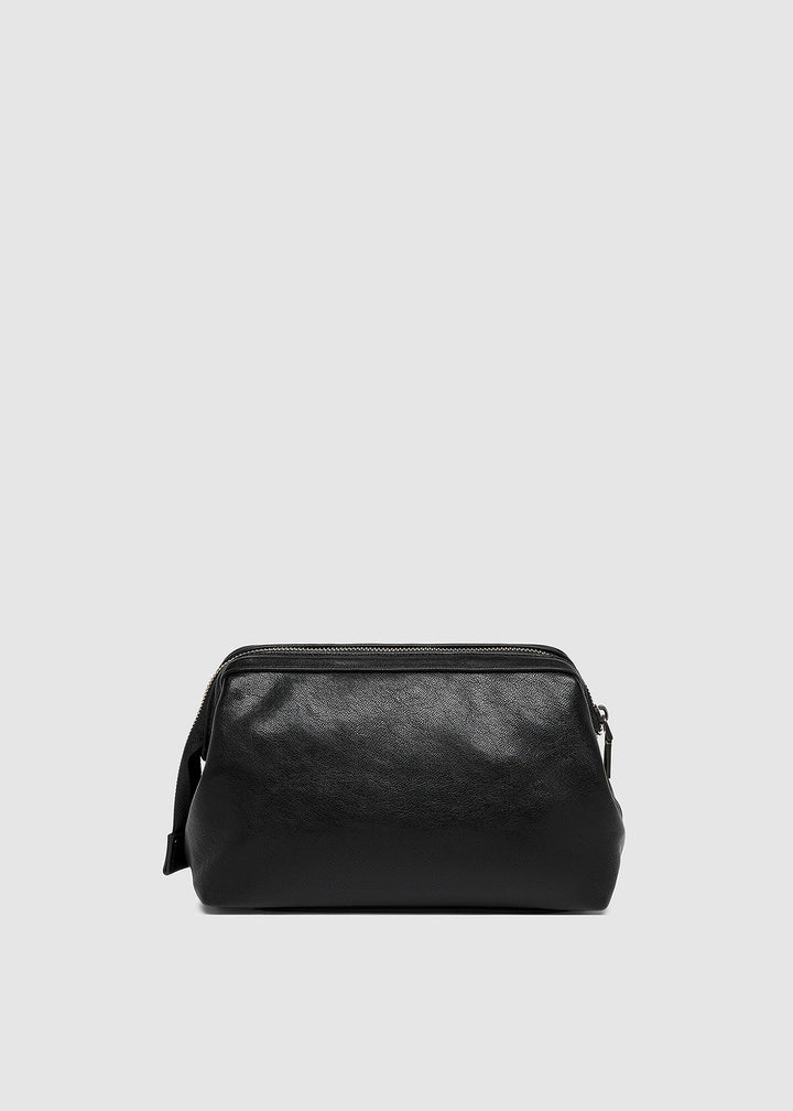 Albie Saddle Toiletry Bag Black