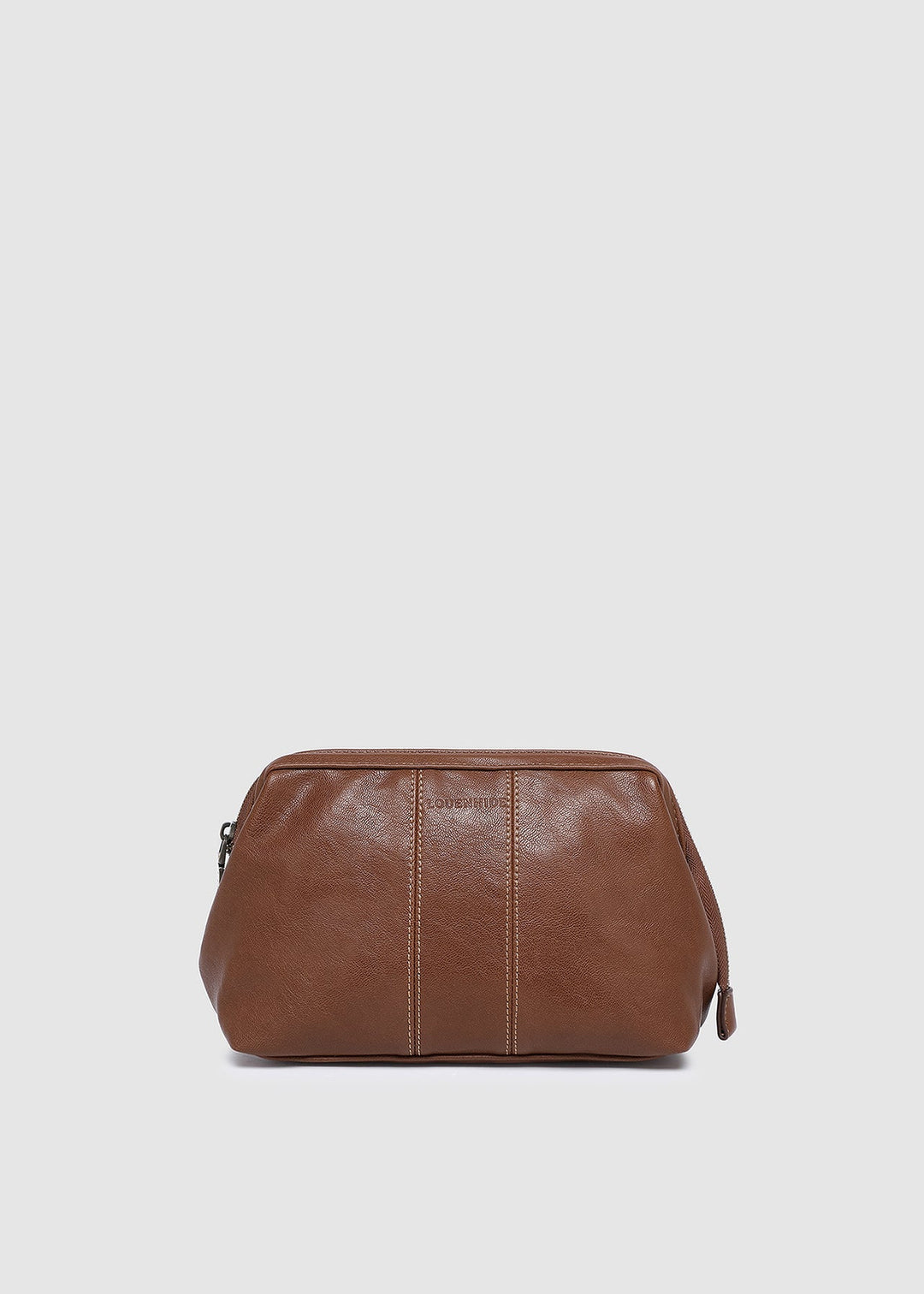 Albie Saddle Cognac Toiletry Bag