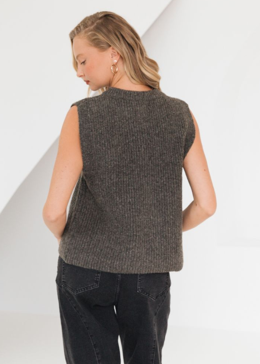 Demitria Knit Vest Grey