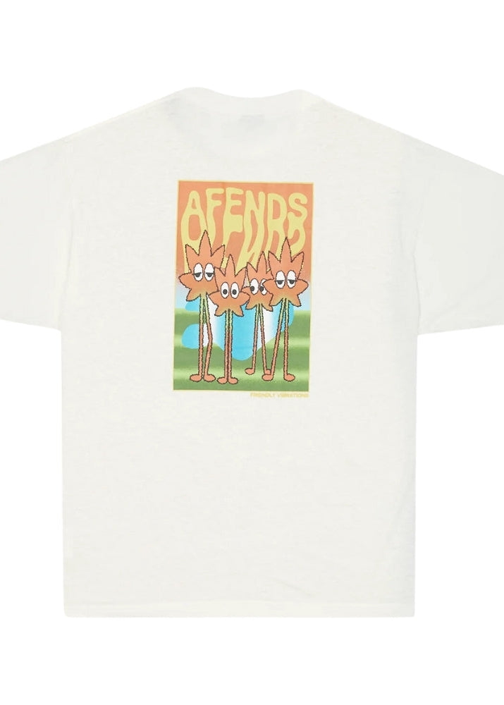 AFENDS Vibrations Hemp Boxy Graphic T Shirt Off White