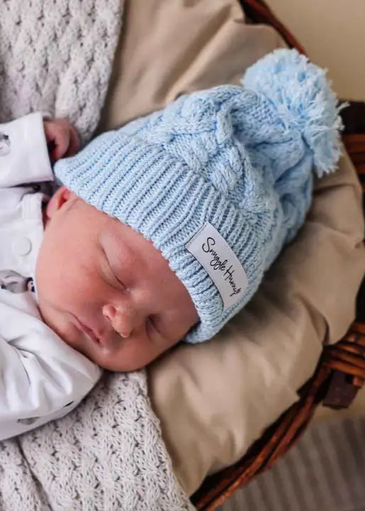 Baby Blue Organic Baby Knit Beanie