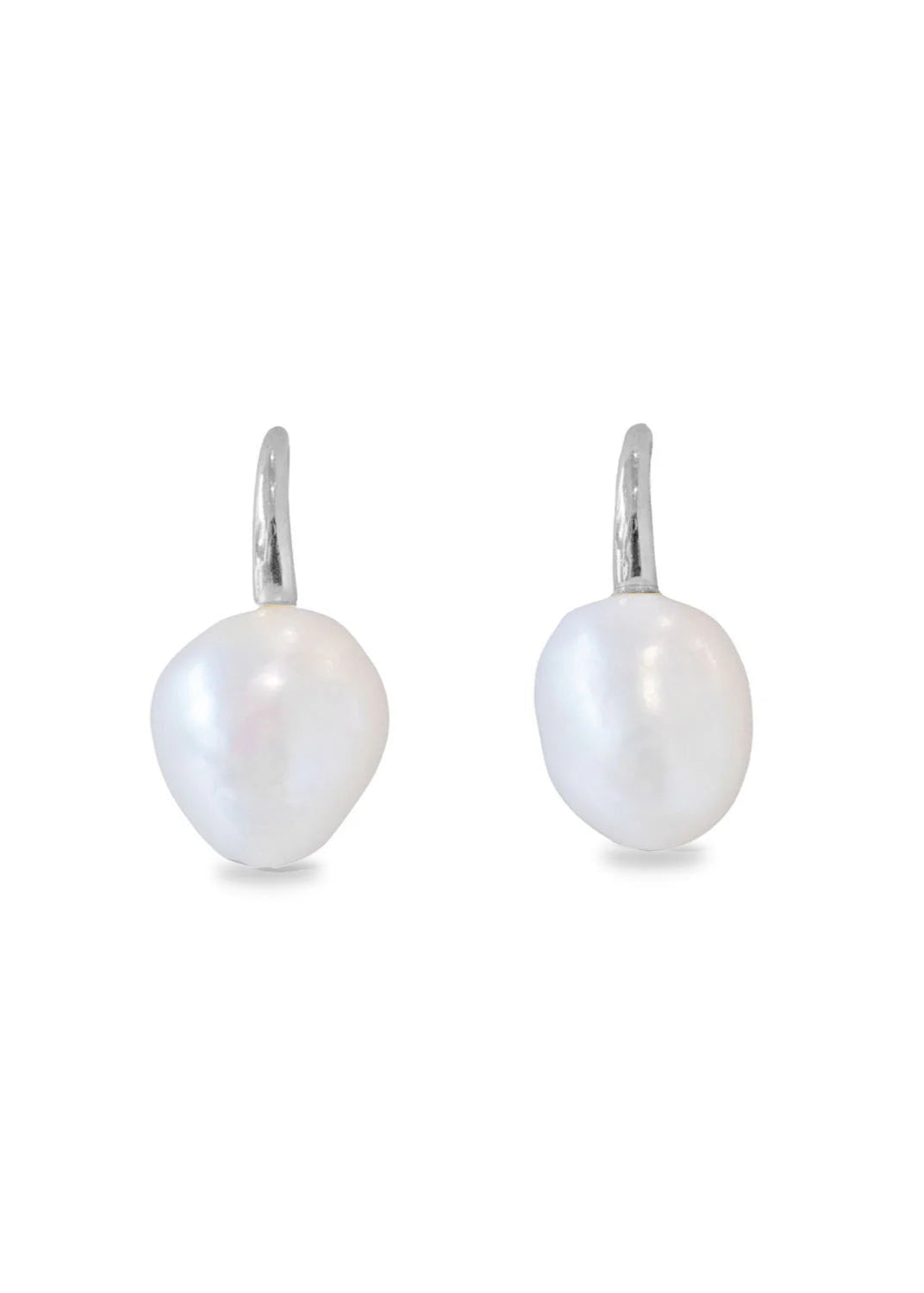 S/S White Baroque Pearl Earrings