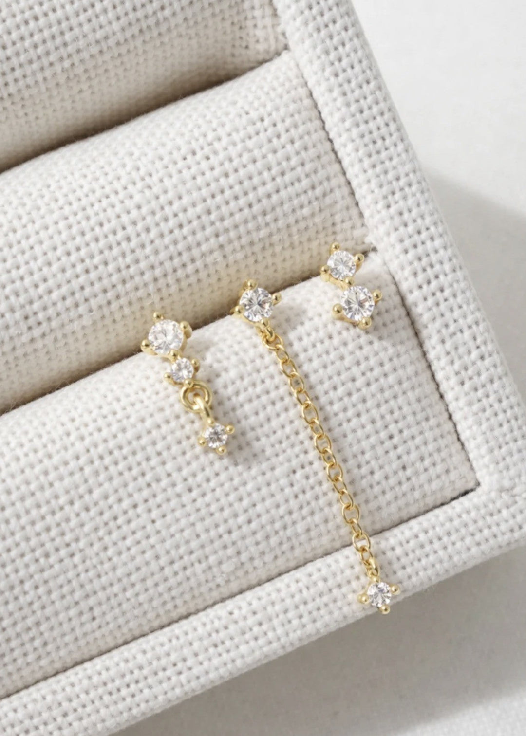 True Romantics 18K Gold Plated Stacker Earring Set