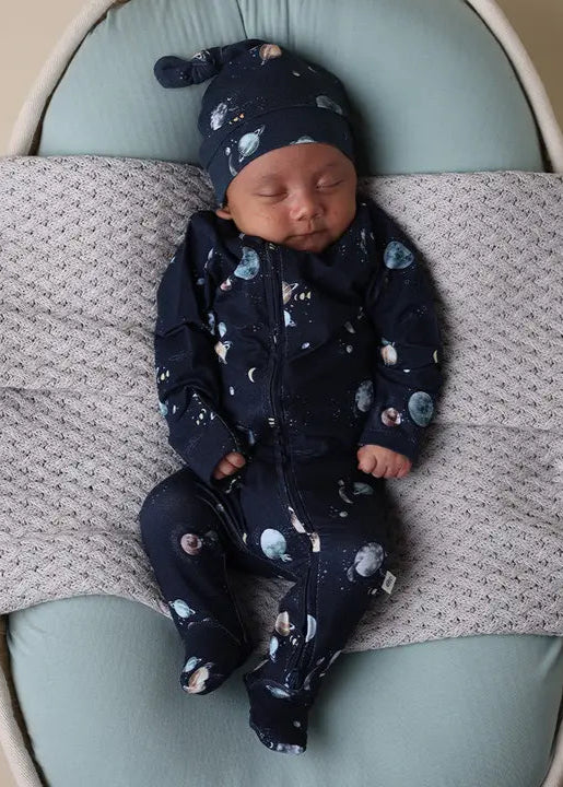 Milky Way Organic Snuggle Sleepsuit Zip Footie