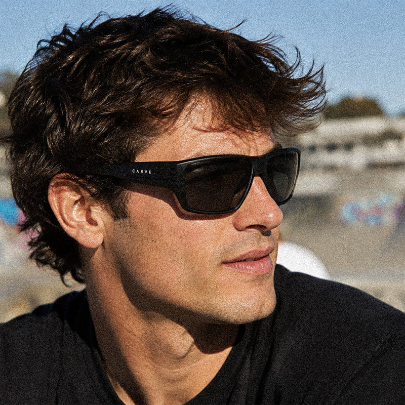 CARVE Airbonne Matte Black Frame Grey Polarized