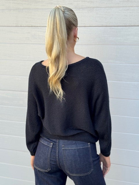 Tape Boat Knit Black