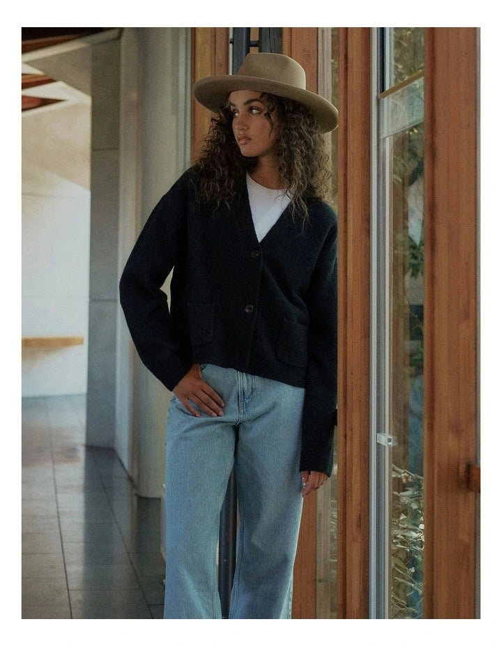 Kona Wool Felt Fedora in Cinnamon Brown