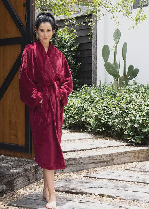 Microplush Bath Robe Merlot
