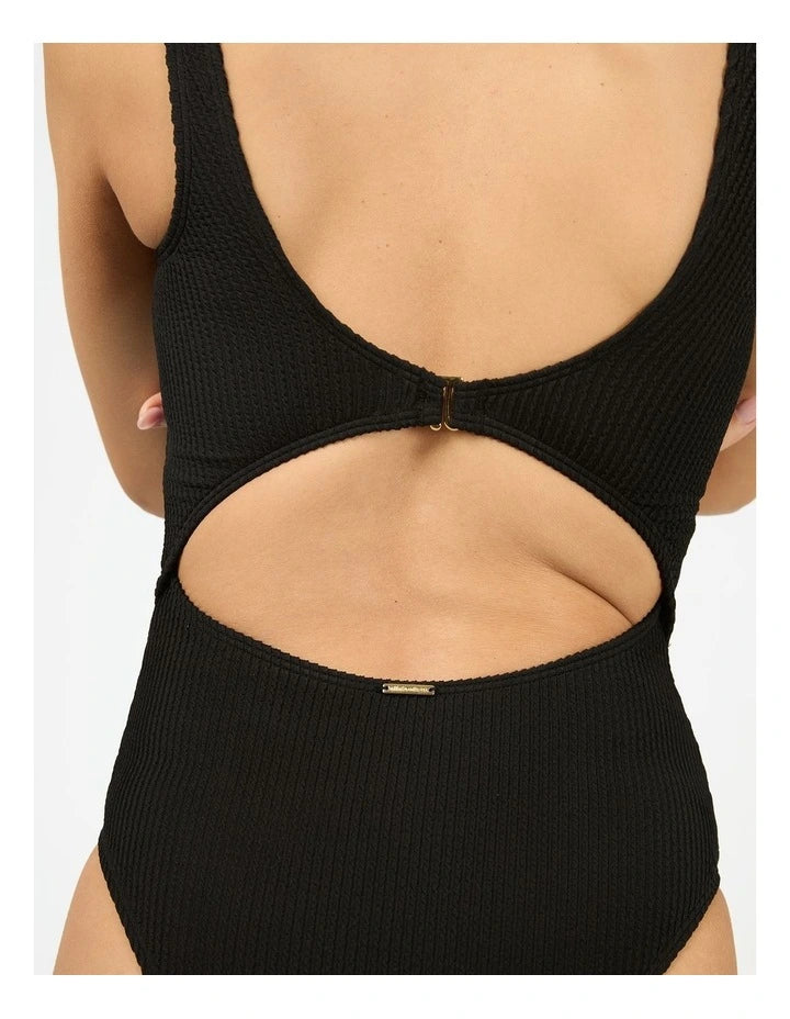 Phoenix Rib Underwire One Piece Black