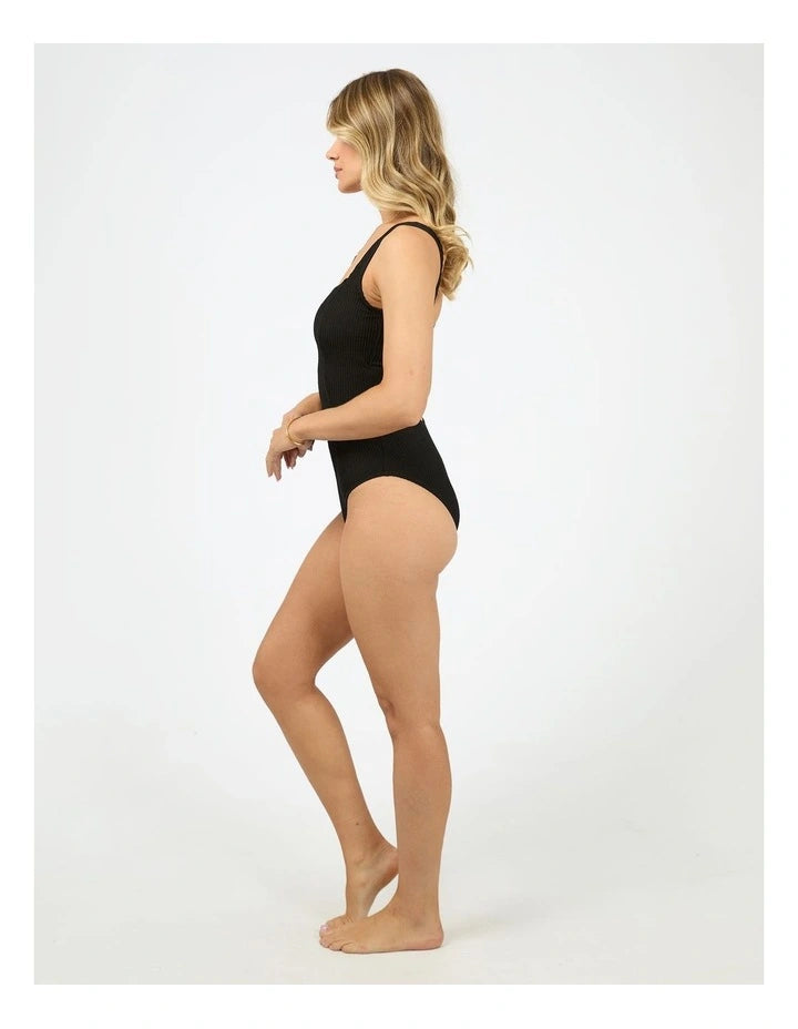 Phoenix Rib Underwire One Piece Black