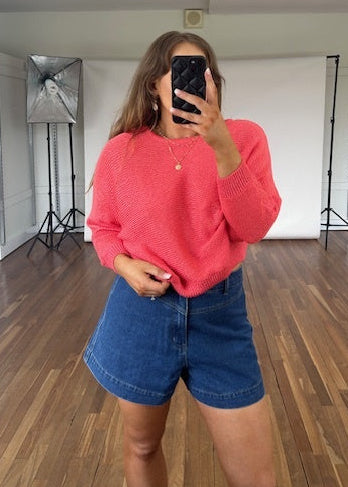Tape Boat Knit Coral
