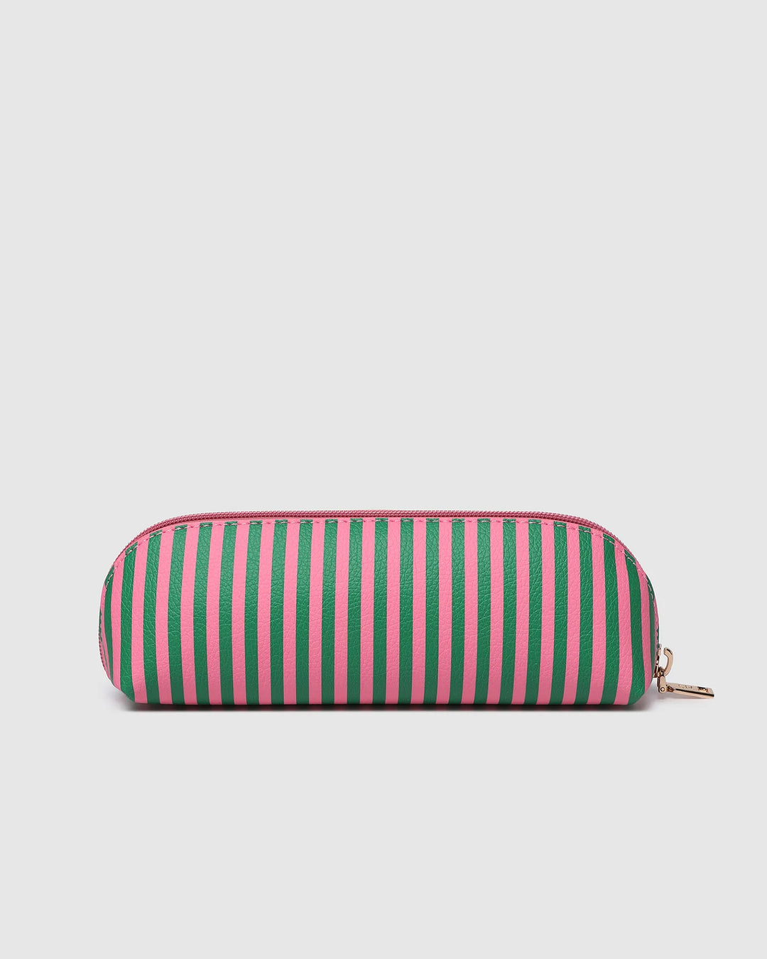 Jayne Stripe Makeup Bag Green/Bubblegum Pink