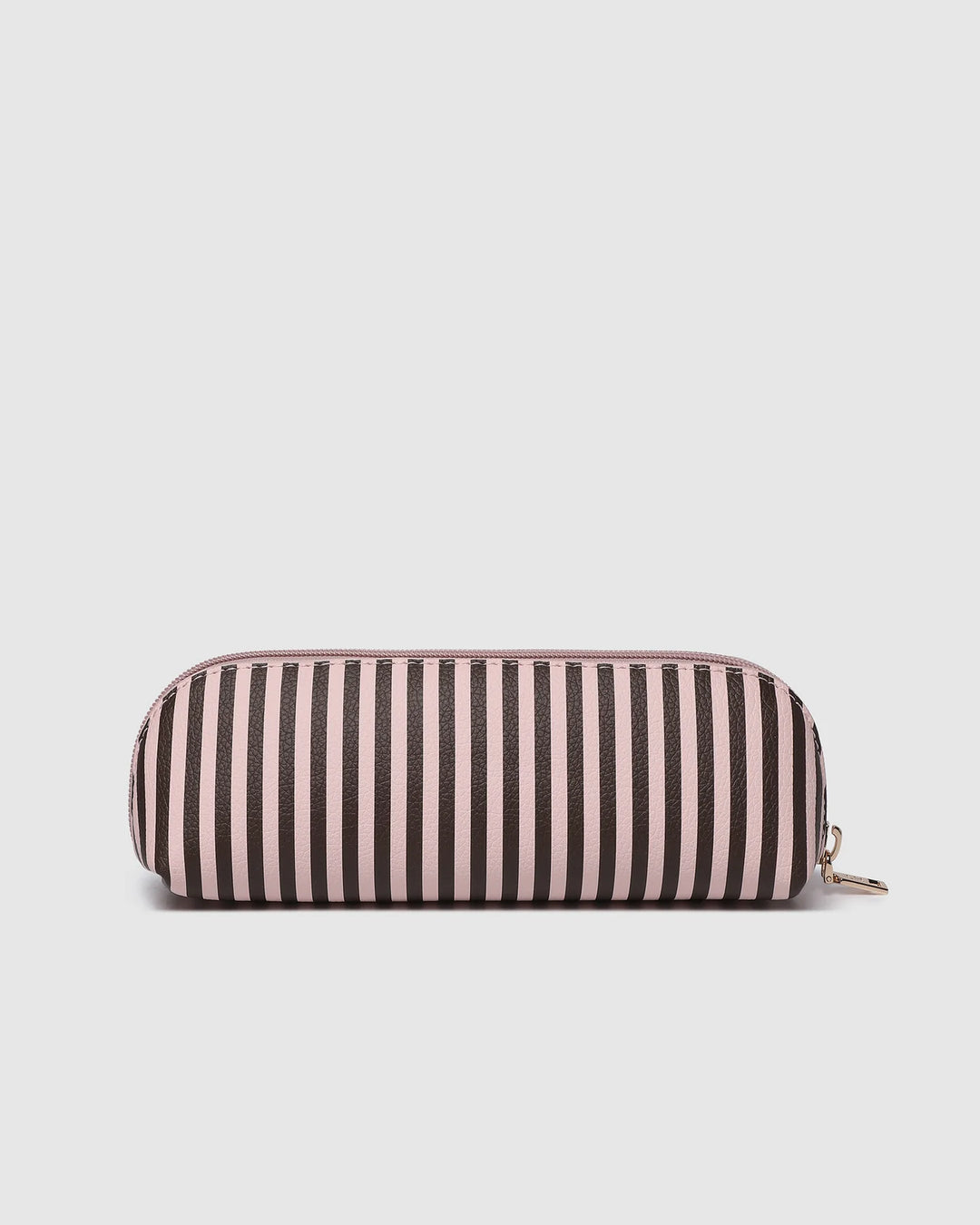 Jayne Stripe Makeup Bag Pink/Chocolate