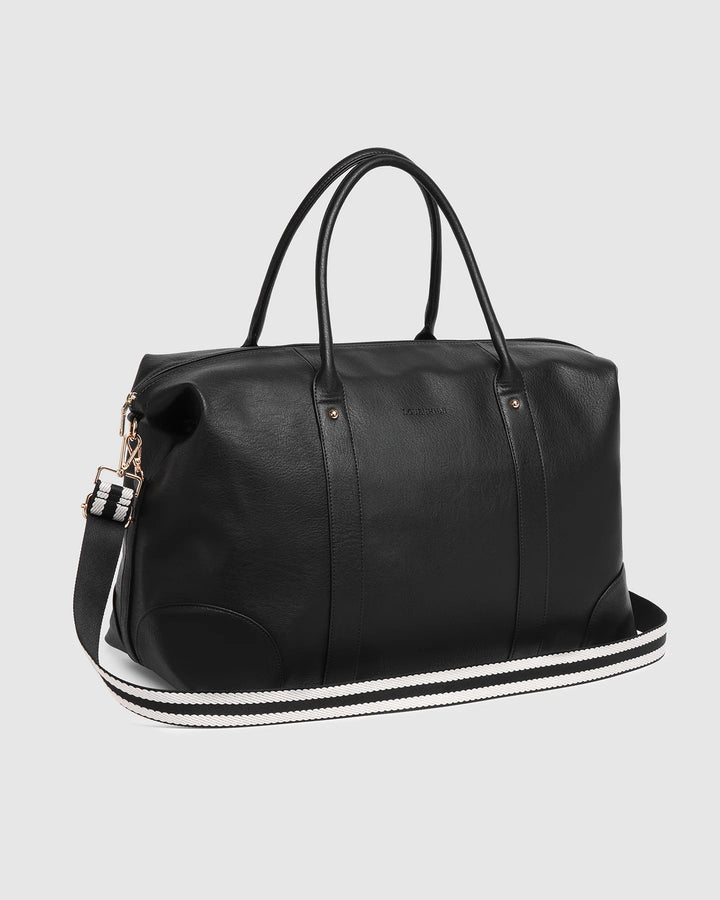 Alexis Stripe Weekender Travel Bag - Black Stripe