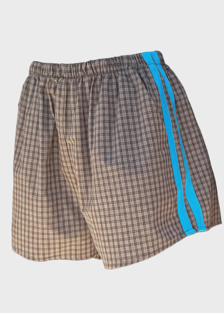 Gingham Blue Racer Shorts