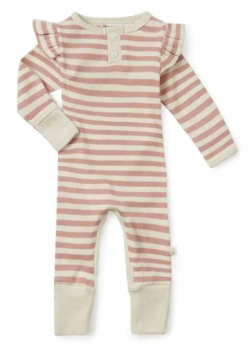 Rose Stripe Organic Growsuit