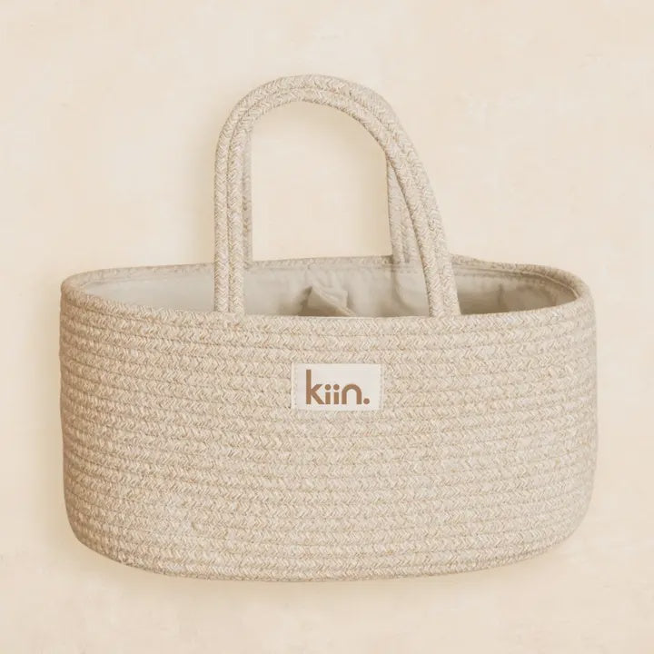 KiiN Cotton Rope Nappy Caddy Organiser