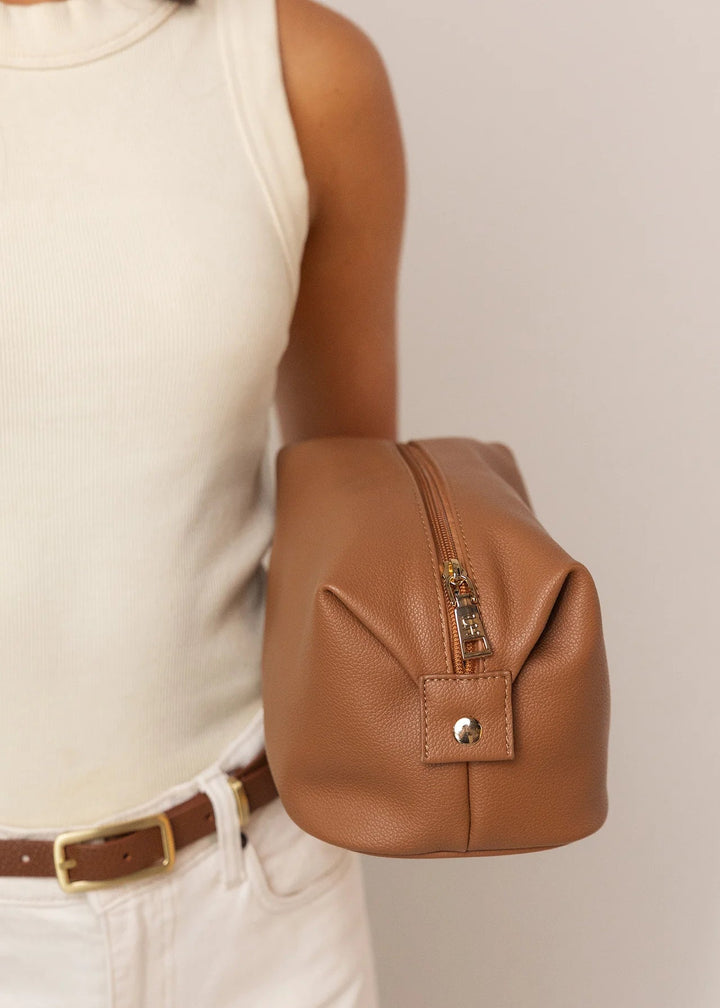 Lucinda Cosmetic Case - Toffee