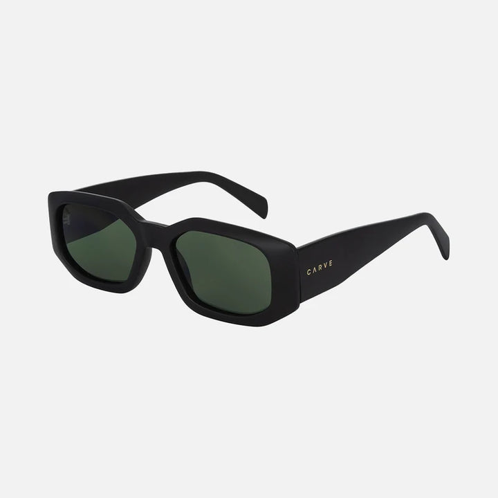 CARVE MAYHEM Matt Black Green Lens