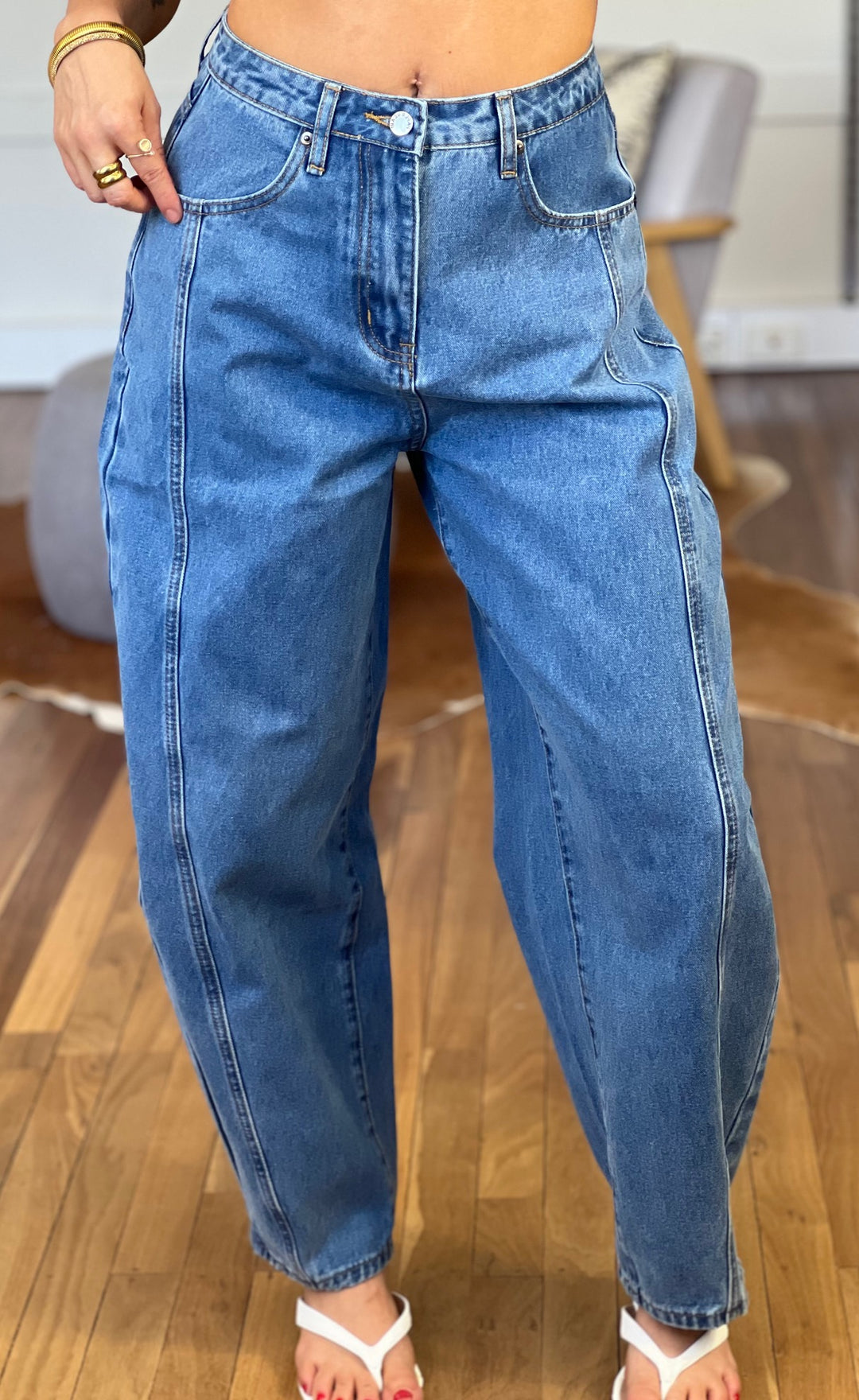 Paper Heart Barrel Leg Jeans