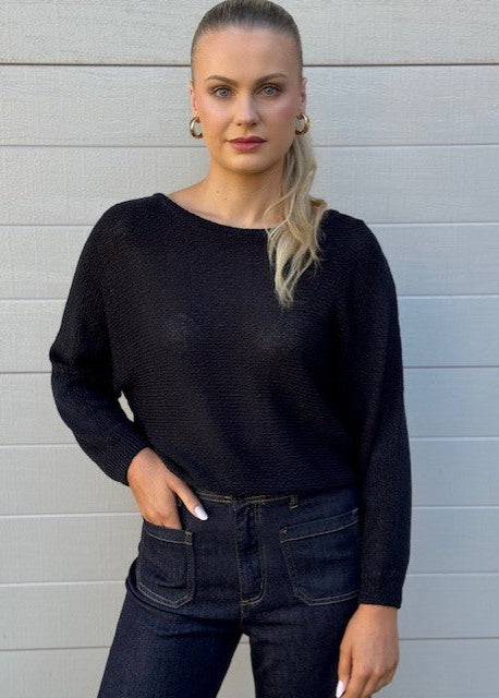Tape Boat Knit Black