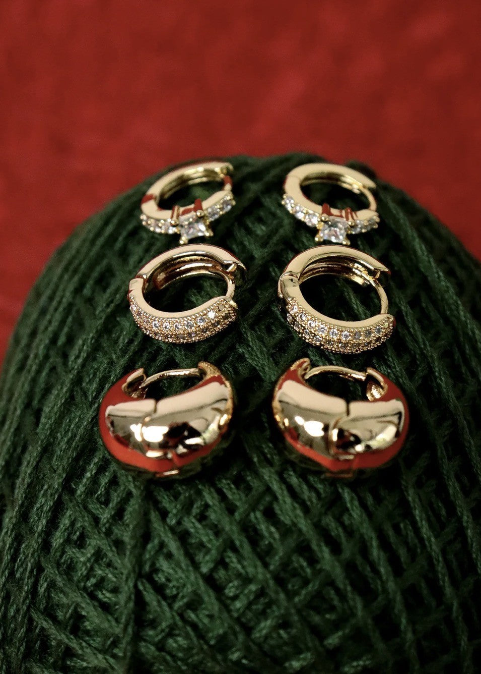Duet 18K Gold Plated Earring Set