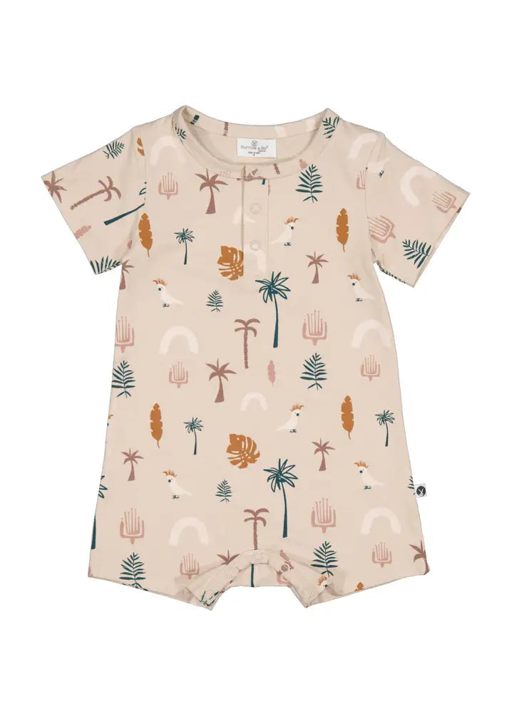 Burrow & Be Alex Romper Jungle Stamp