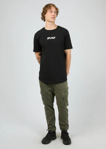 Overlapped Tee Black