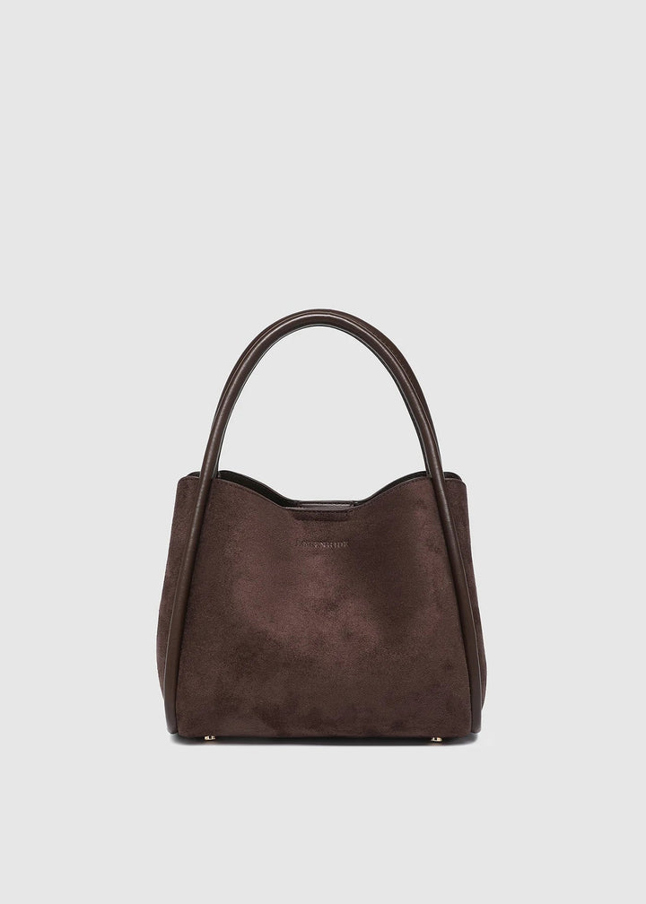 STEFFIE Suedette Mini Tote Bag - Chocolate