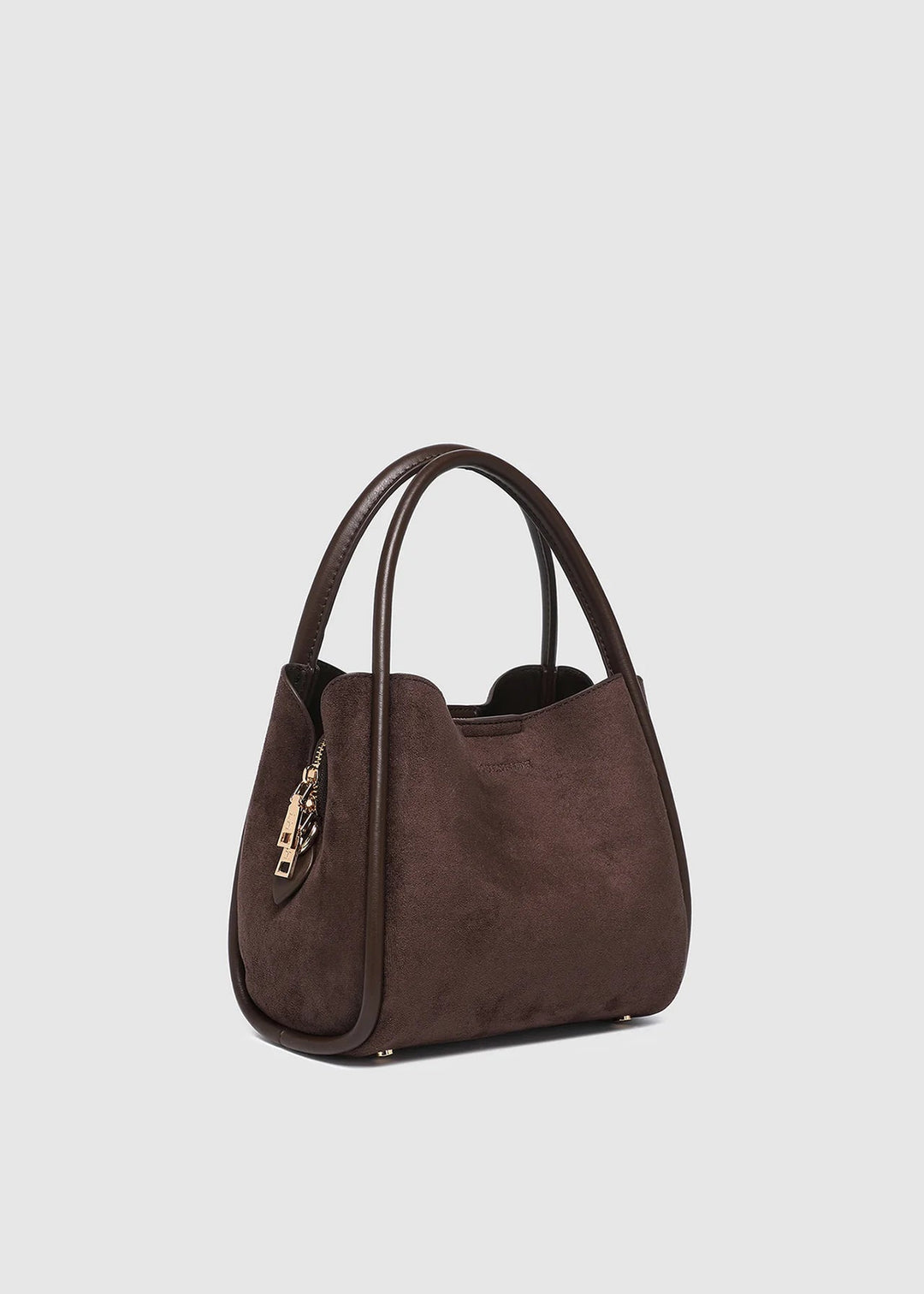 STEFFIE Suedette Mini Tote Bag - Chocolate