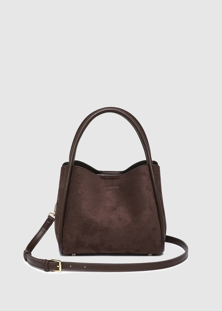 STEFFIE Suedette Mini Tote Bag - Chocolate