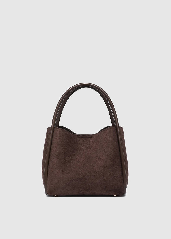 STEFFIE Suedette Mini Tote Bag - Chocolate