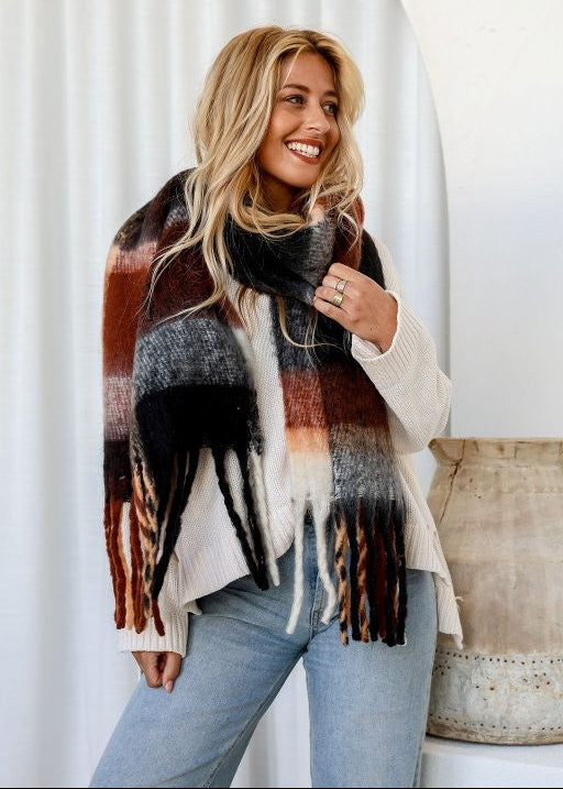 Free Spirit Fluffy Scarf Caramel