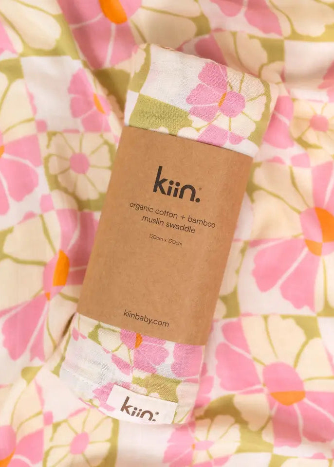 KiiN Organic Muslin Swaddle - Whimsy