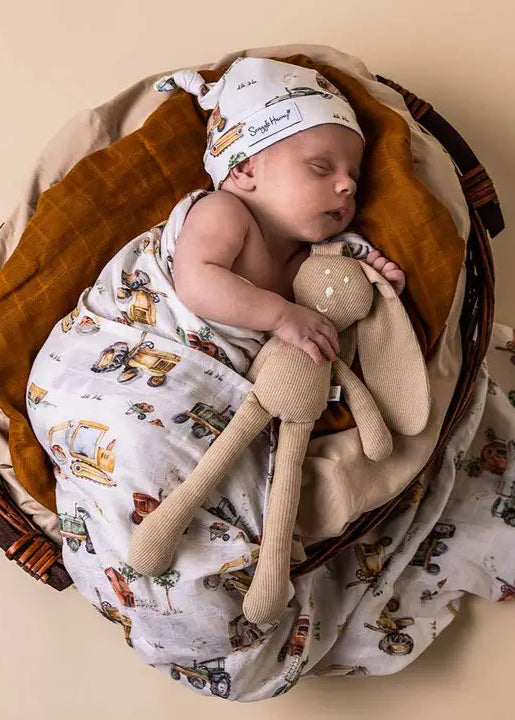Diggers & Tractors Organic Muslin Wrap
