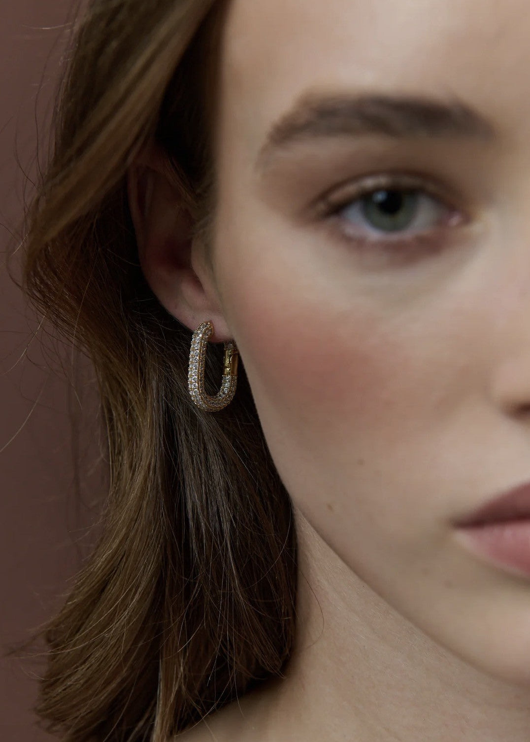 Camille Pave' 18K Gold Plated Earrings