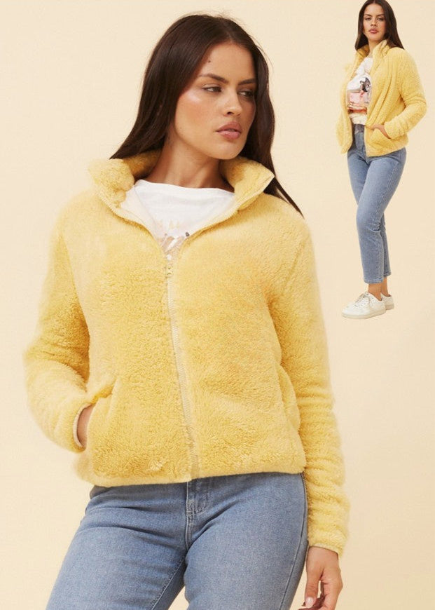 Amelia Teddy Jacket Butter