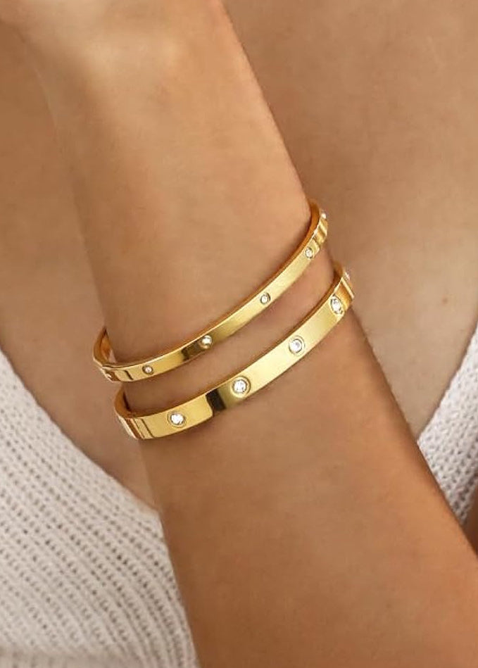 Bianca 18K Gold Plated Chunky Bangle