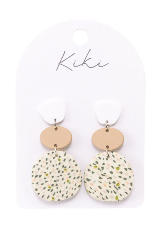 KiKi Green Speckled Earrings