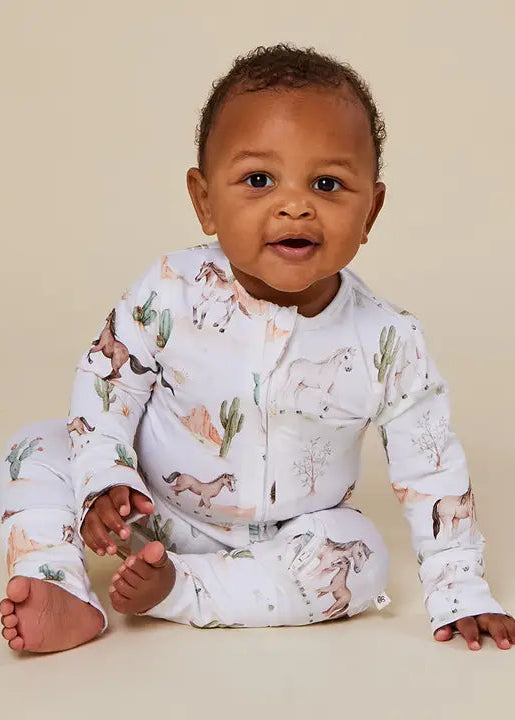 Wild Horses Organic Snugglesuit Convertible Romper