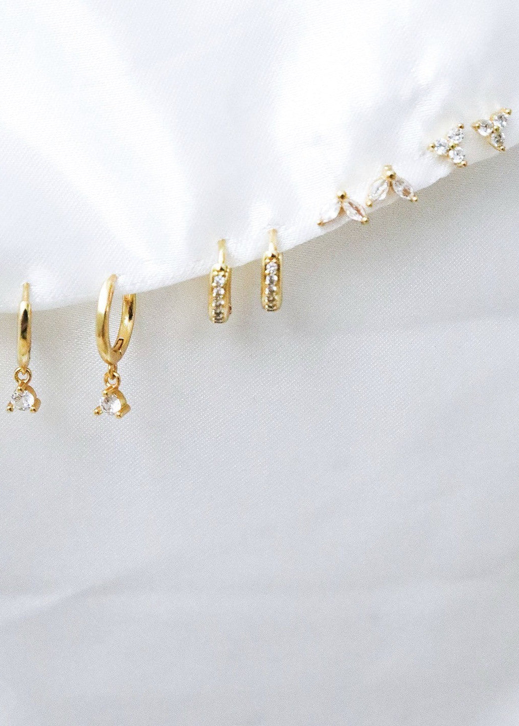 Summer 18k Gold Plated Stacker Earring Set