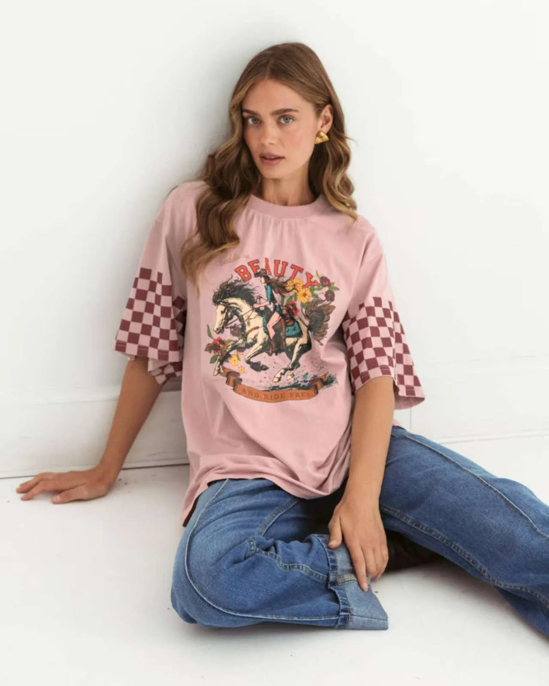 Paper Heart Saddle Up Beauty Tee Pink