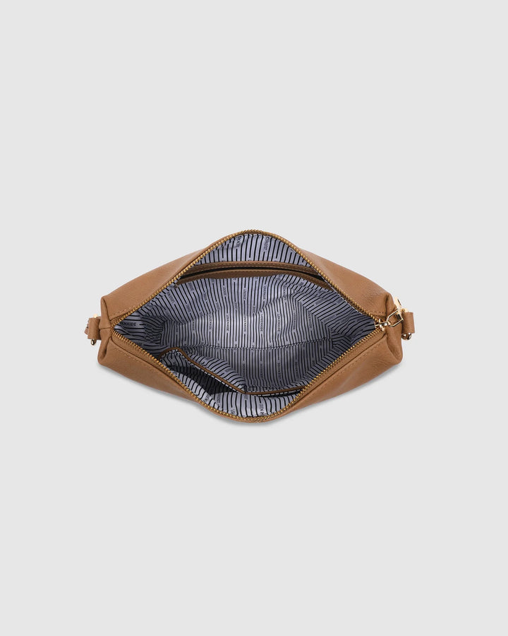 Daisy Stripe Crossbody Bag Camel