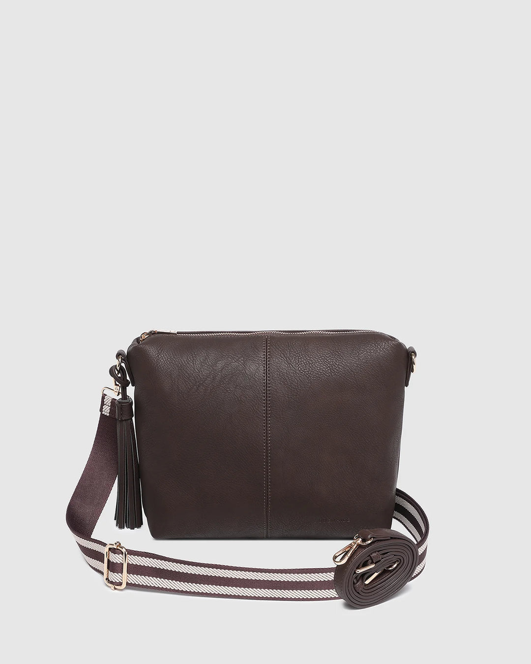 Daisy Stripe Crossbody Bag  Chocolate