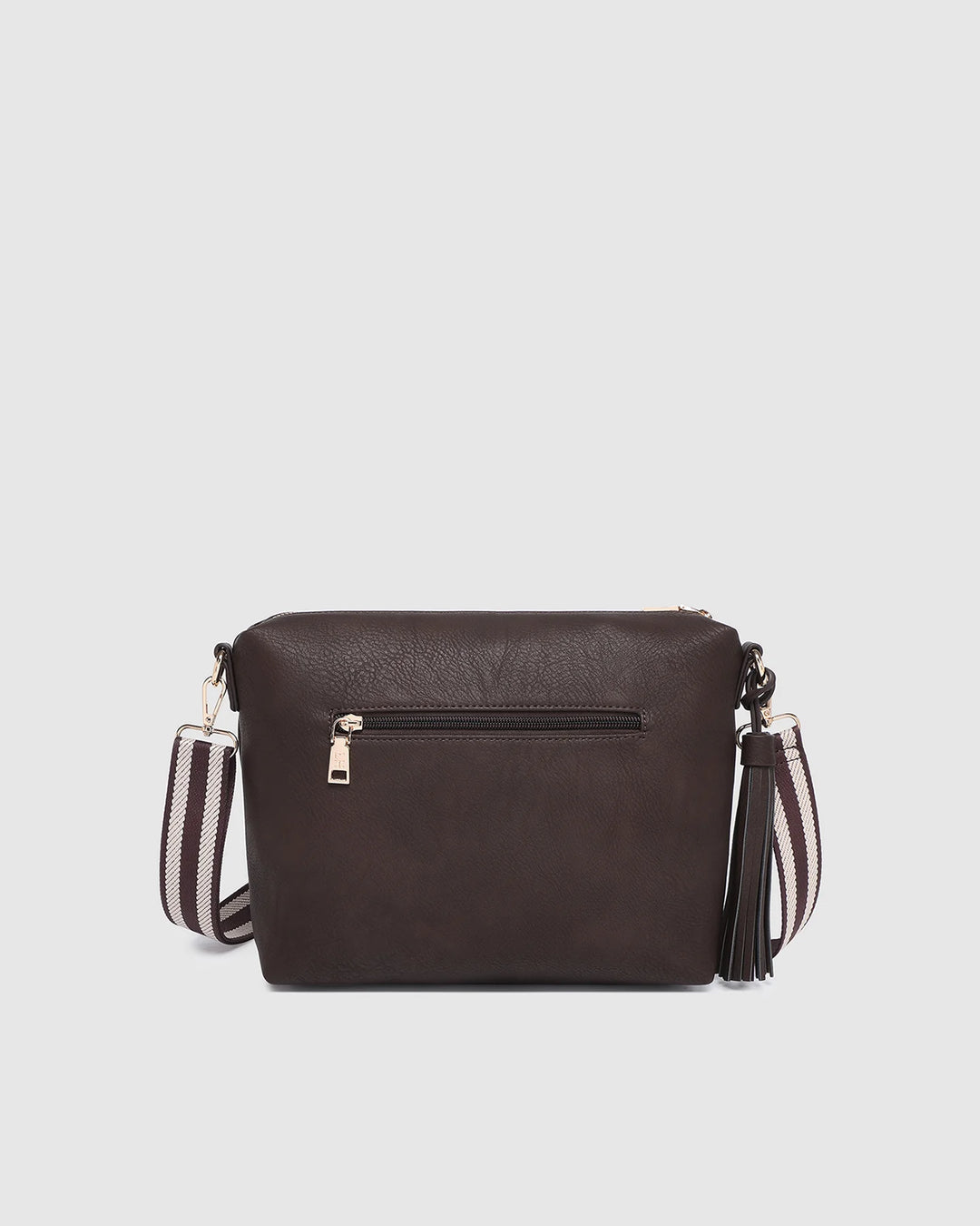 Daisy Stripe Crossbody Bag  Chocolate