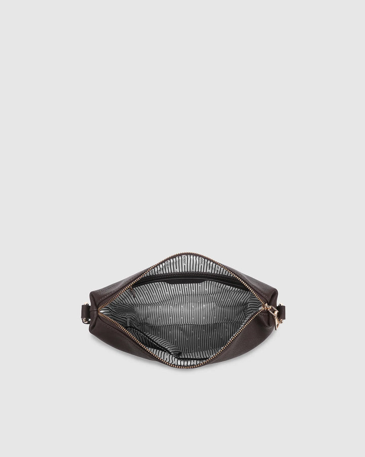 Daisy Stripe Crossbody Bag  Chocolate