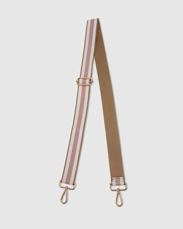 Daisy Stripe Crossbody Bag Camel