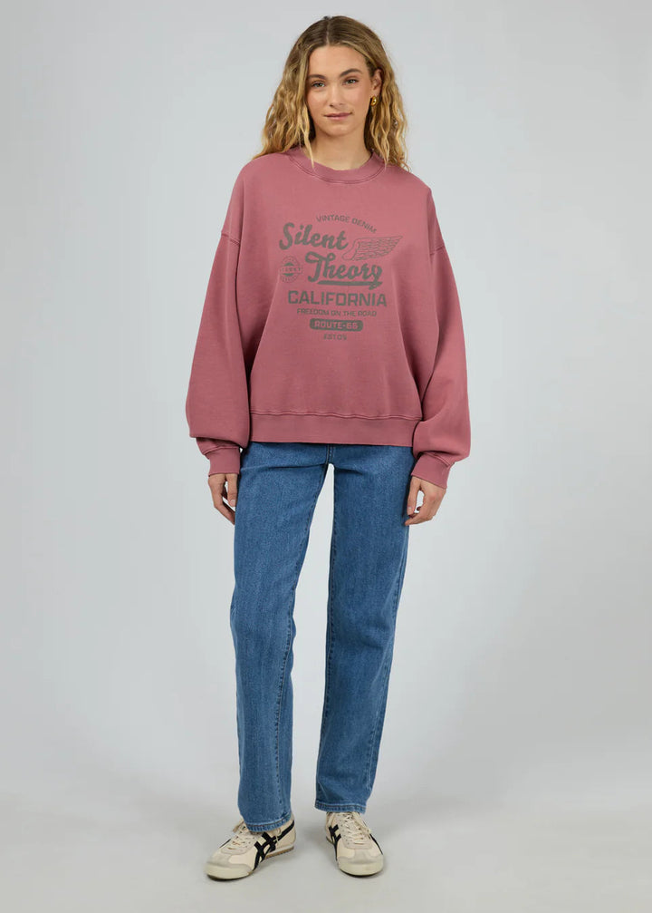 Vintage Denim Crew Cherry