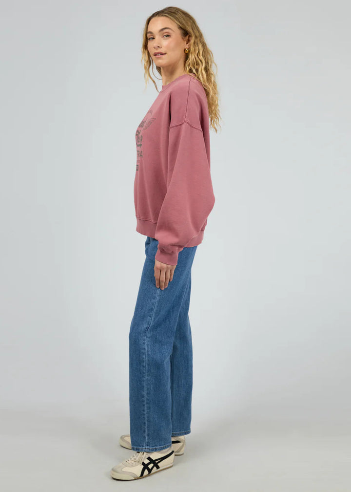 Vintage Denim Crew Cherry