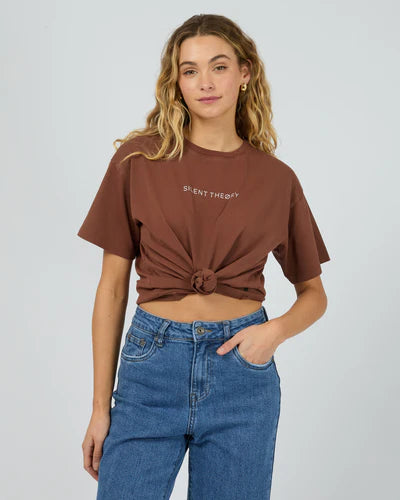 Silent Theory Logo Tee Brown